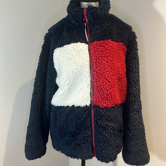 Tommy Hilfiger Faux Fur Outer Shell Coat Size M - Picture 3 of 10